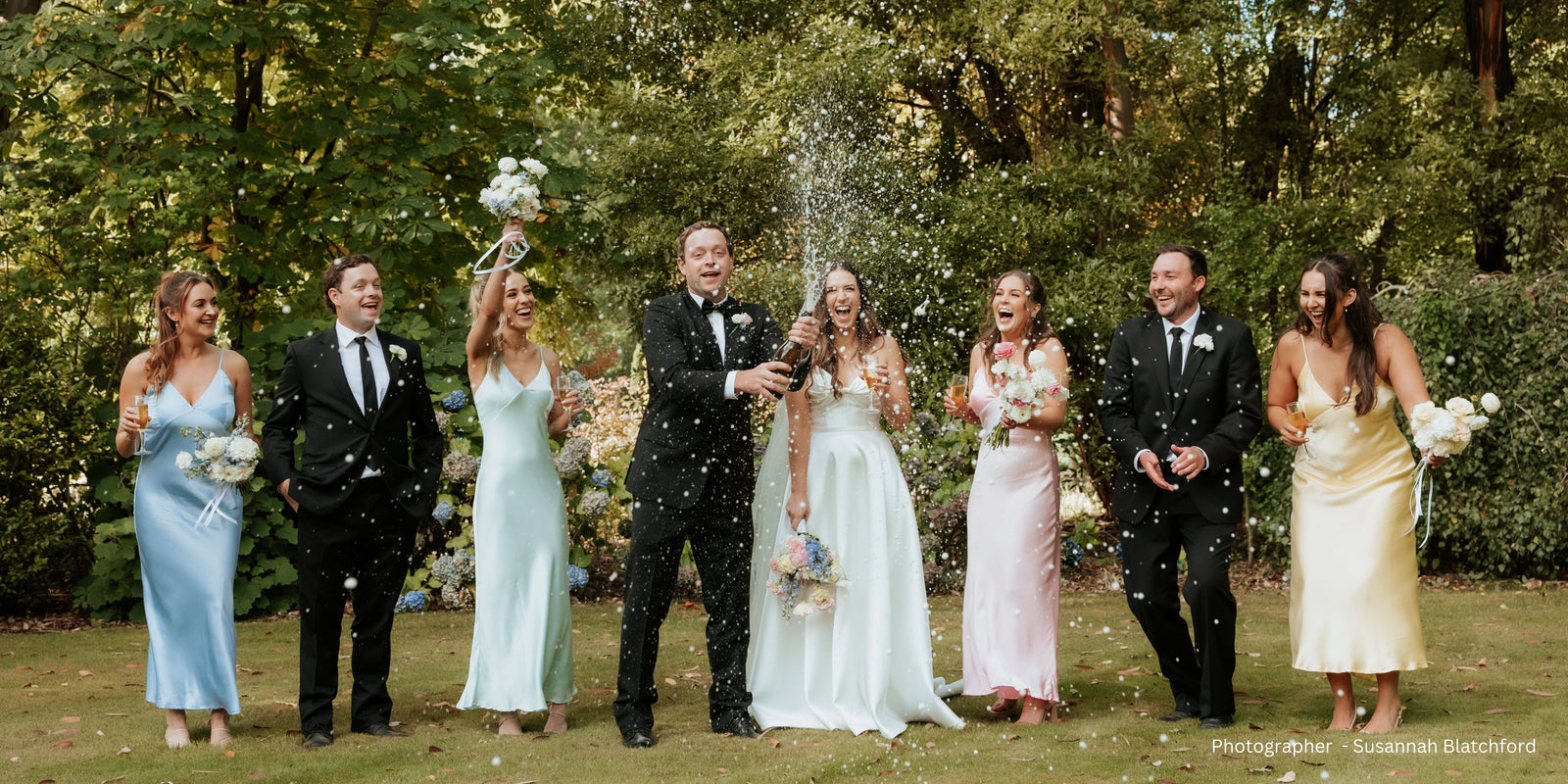 evolution bridesmaid dresses Evolution - Rachael's maids all in #evolutionbridedmaid dresses so obsessed with this colour story! Colours and styles from left to right