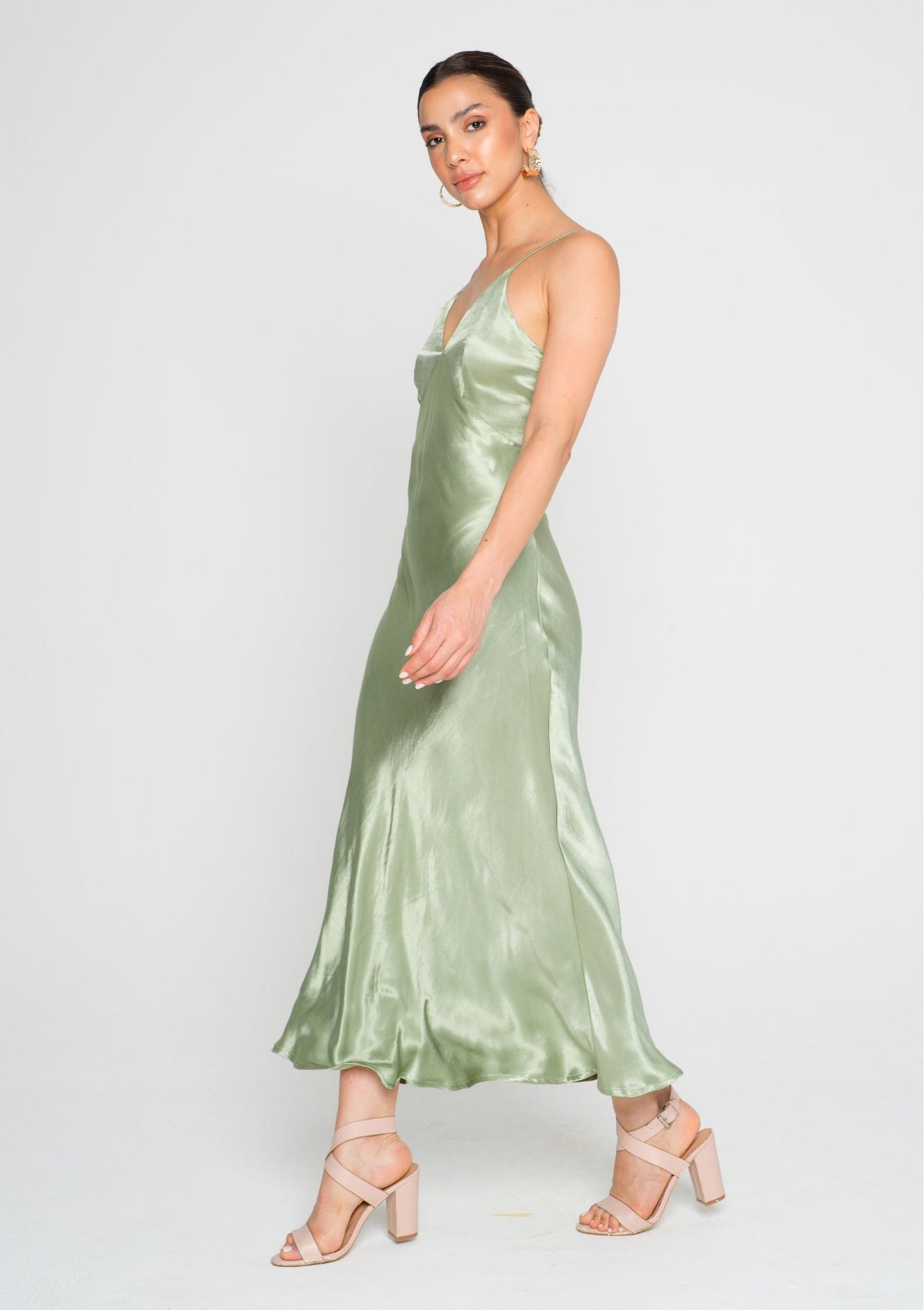 Jessica Dress - Photographed In Paper Daisy Satin