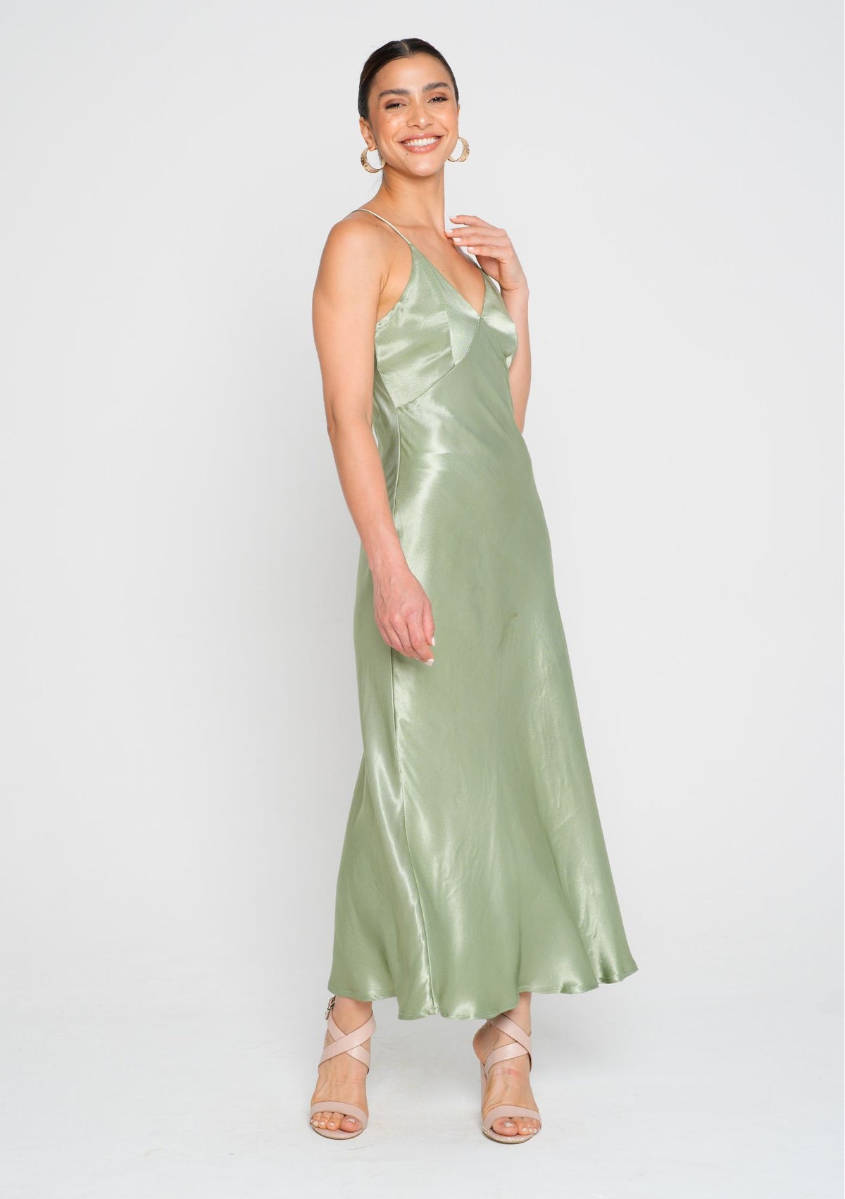 Jessica Dress - Photographed In Paper Daisy Satin