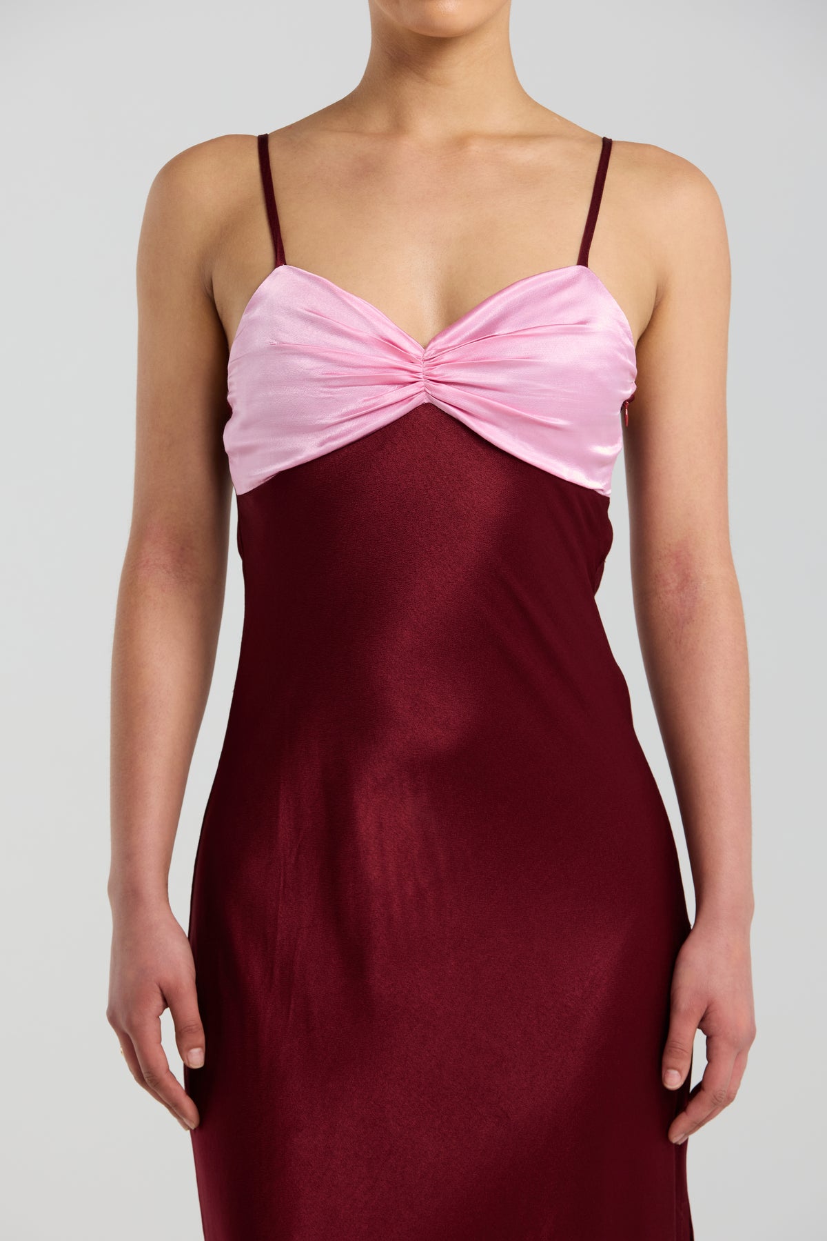 The Halo Dress - Please note, your dress will be made in one continuous colour on both the bust and body
