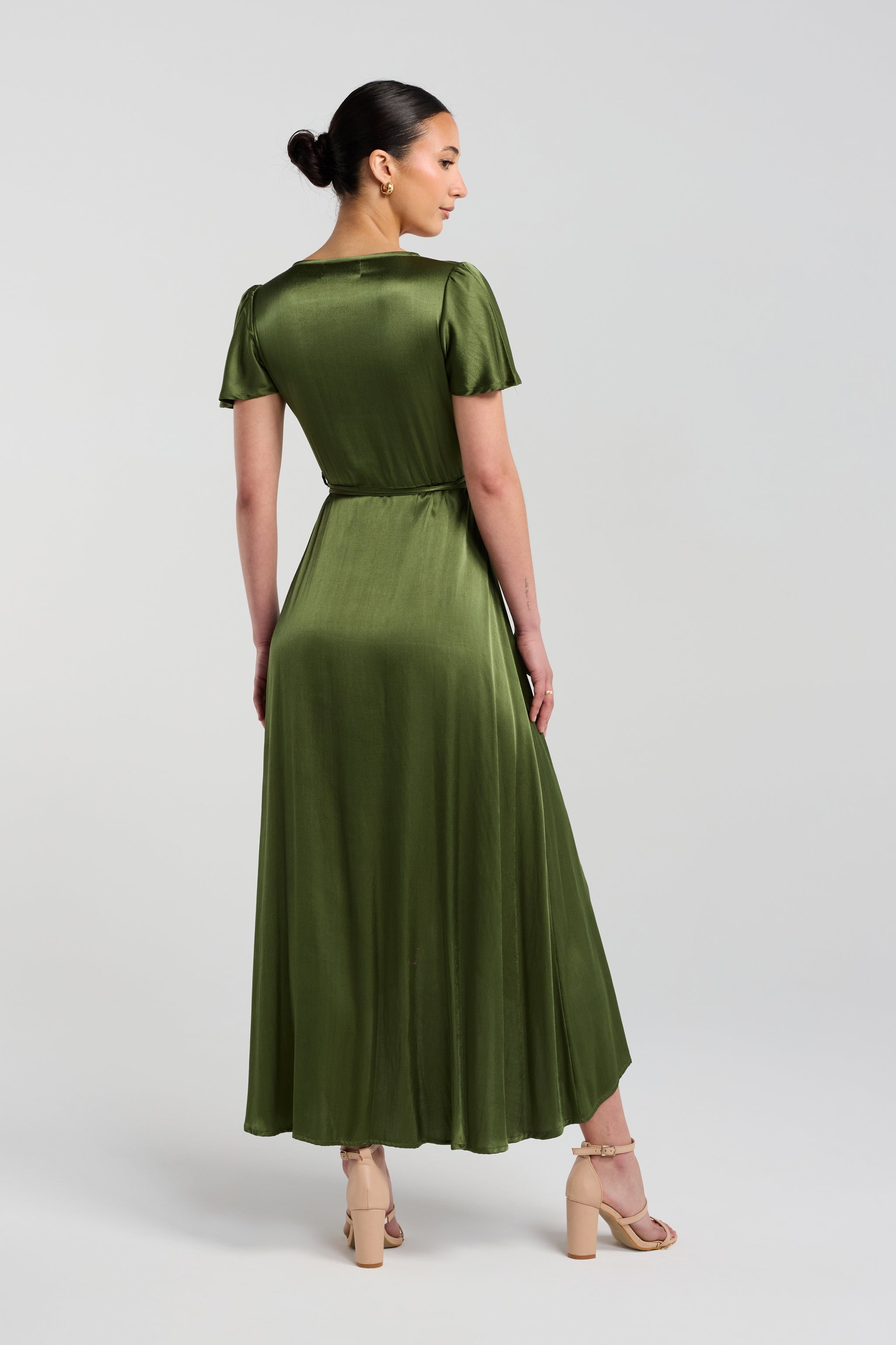 Sunset Wrap Dress - Available in 43 colours 6 / Satin Fabric Sunset Wrap Dress - Available in 43 colours 6 / Satin Fabric