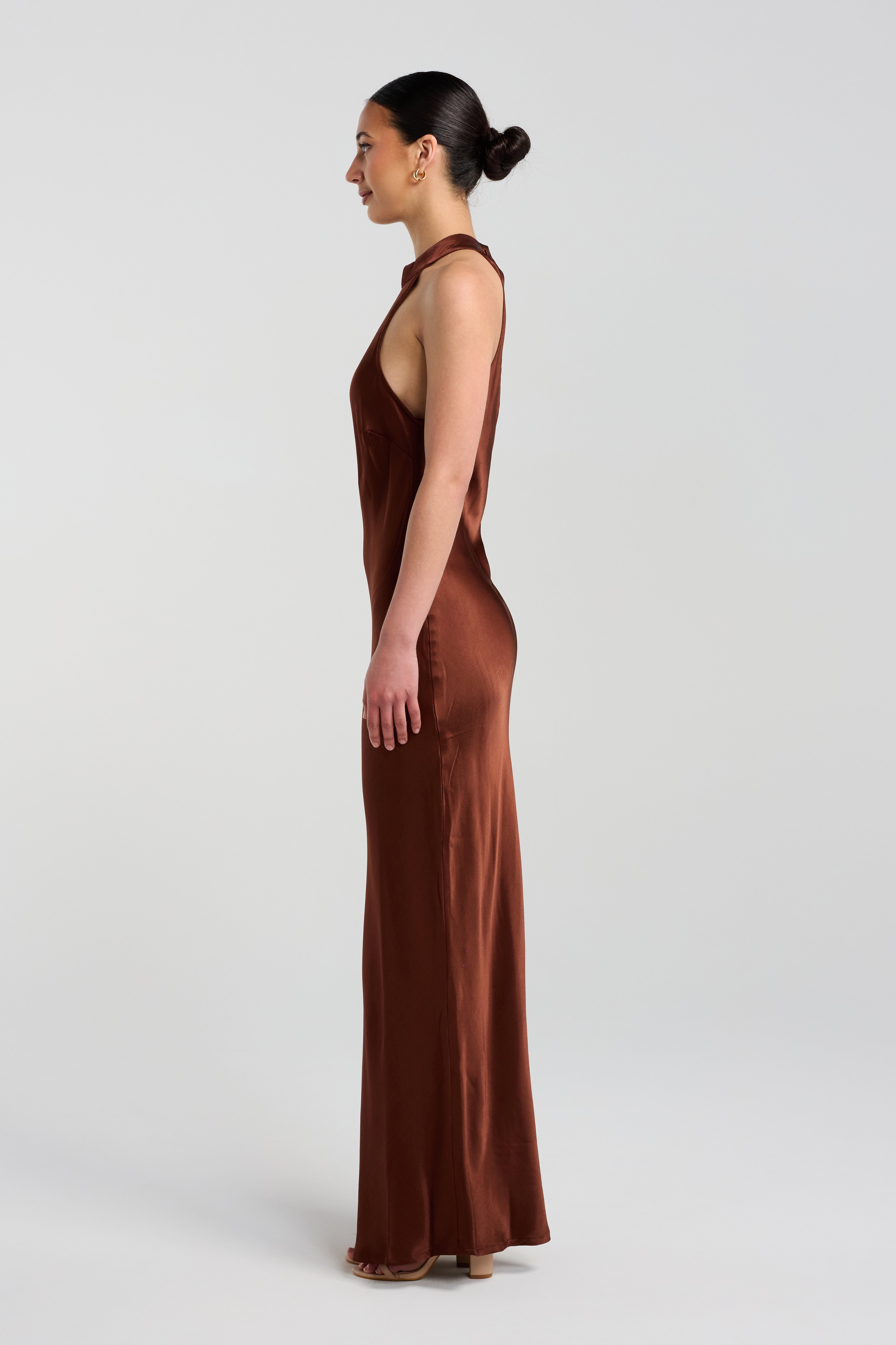 serena bridesmaid dress AW.Bridal Mermaid Halter Neckline Floor Length Sleeveless Crystal Satin Long Bridesmaid Dresses Dress Reed Plus Size 18