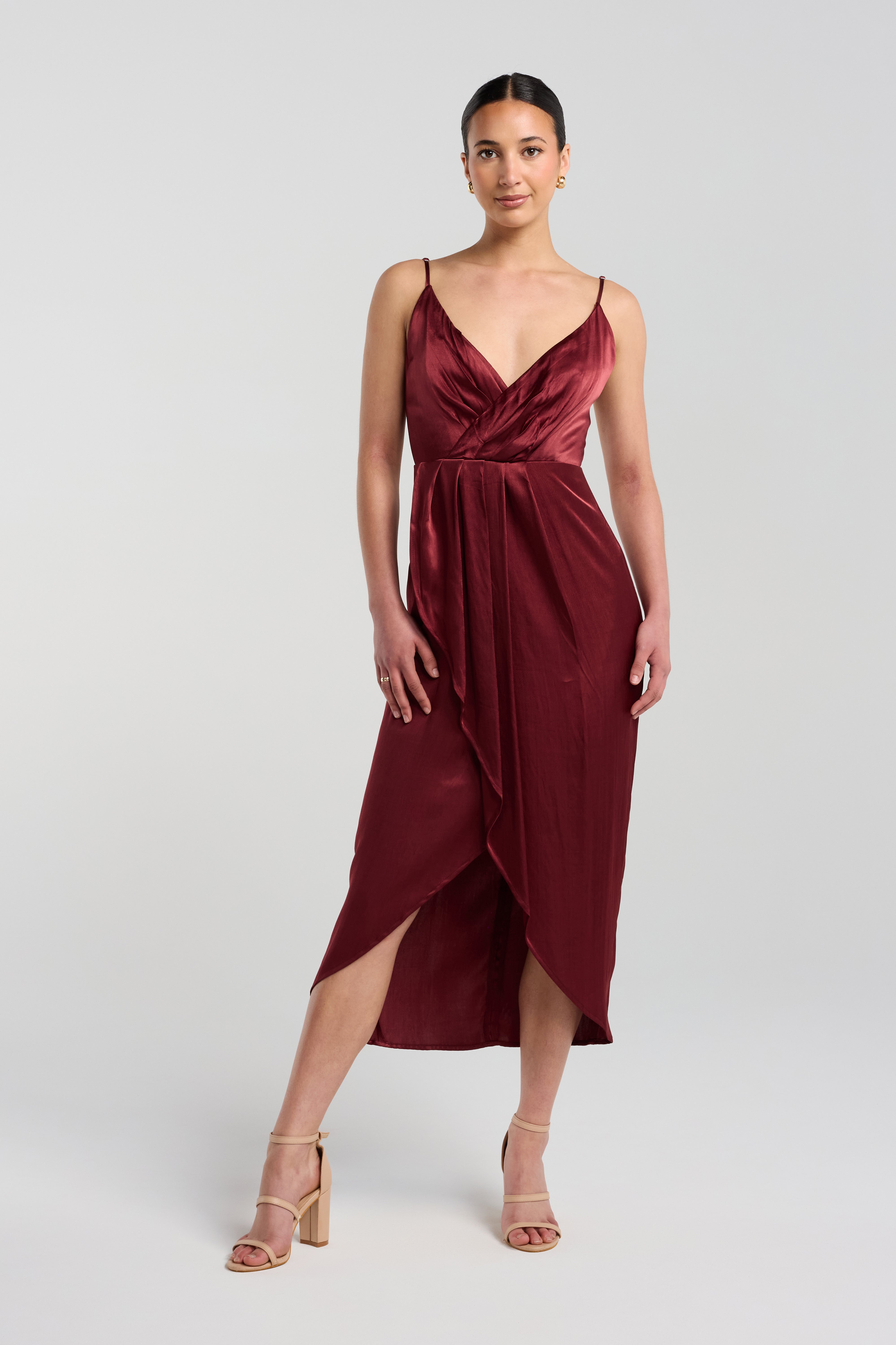 evolution bridesmaid dresses Cleo Dress- Available in 43 colours 6 / Satin Fabric